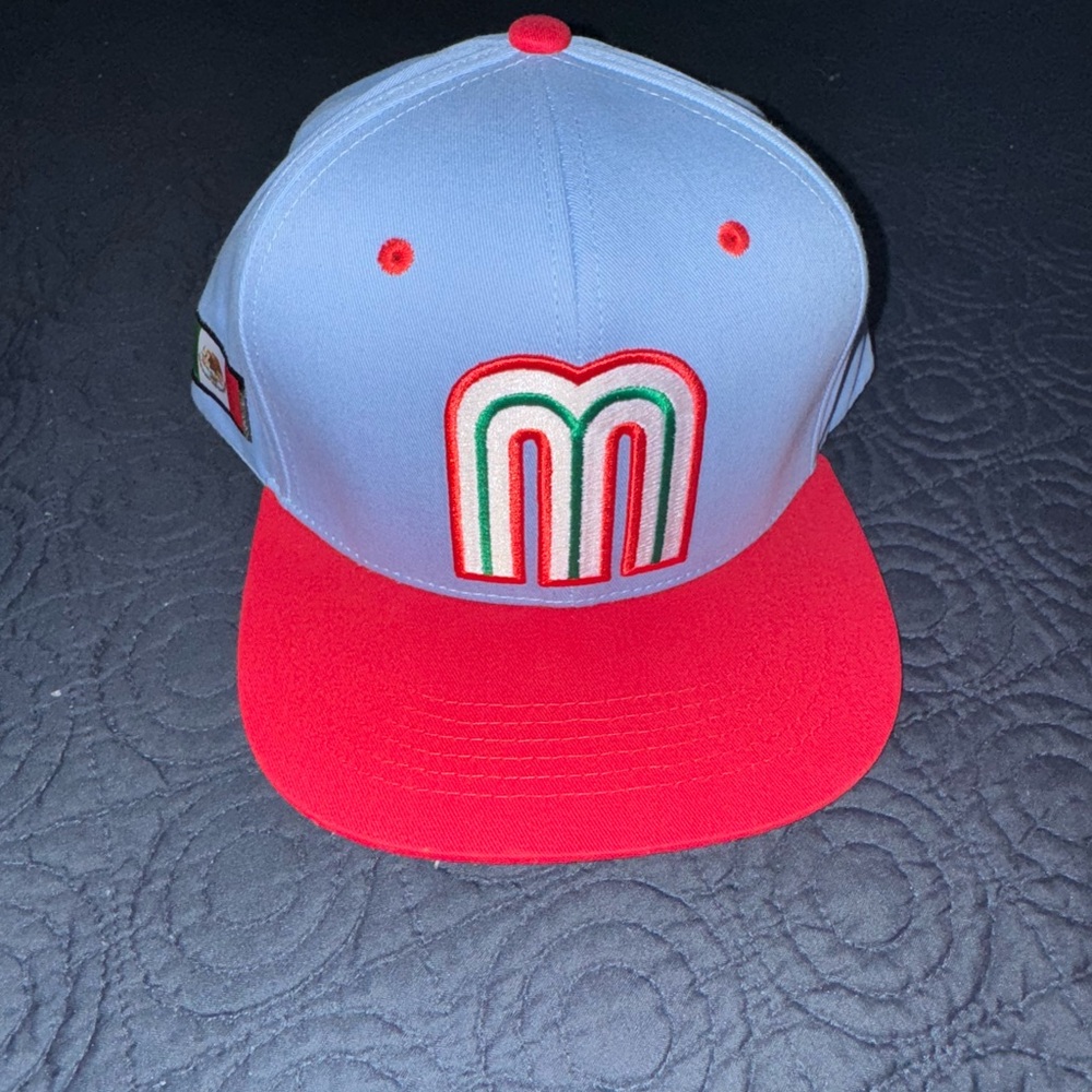 Mexico Baseball Team SnapBack Hat blue red